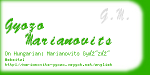 gyozo marianovits business card